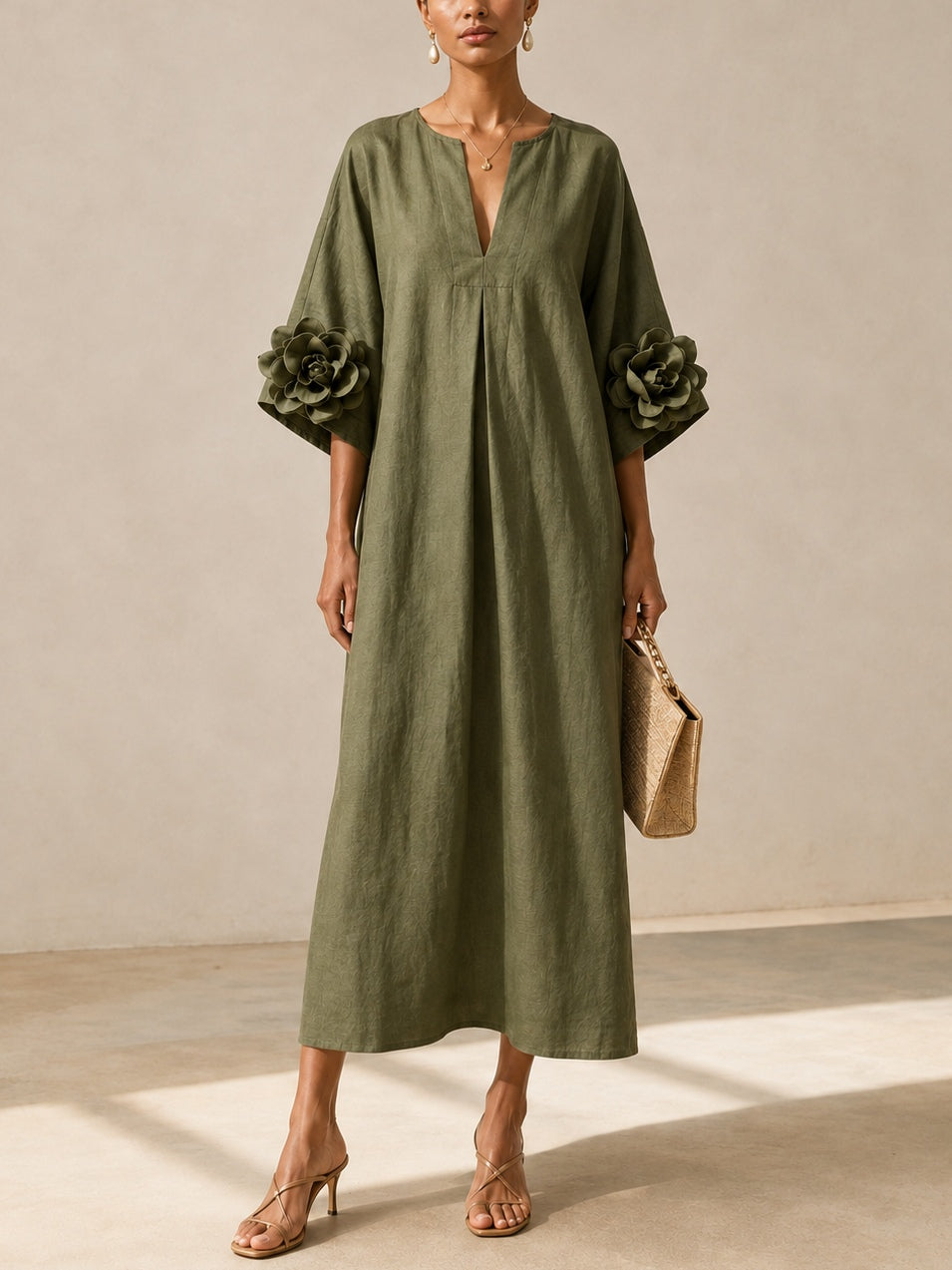 Élodie™ | Robe longue élégante en lin