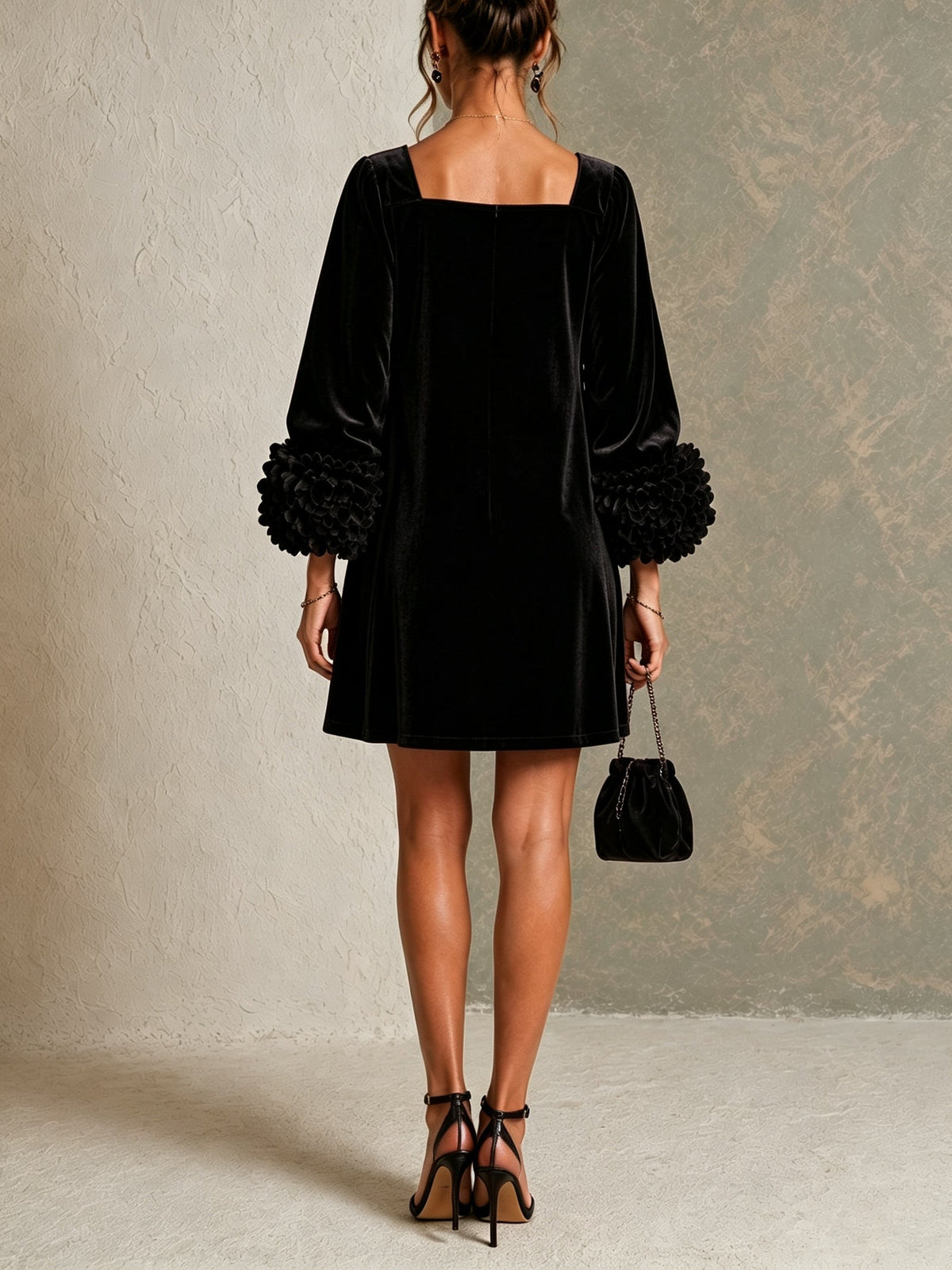 Éléonore™ | Robe courte élégante à manches bouffantes