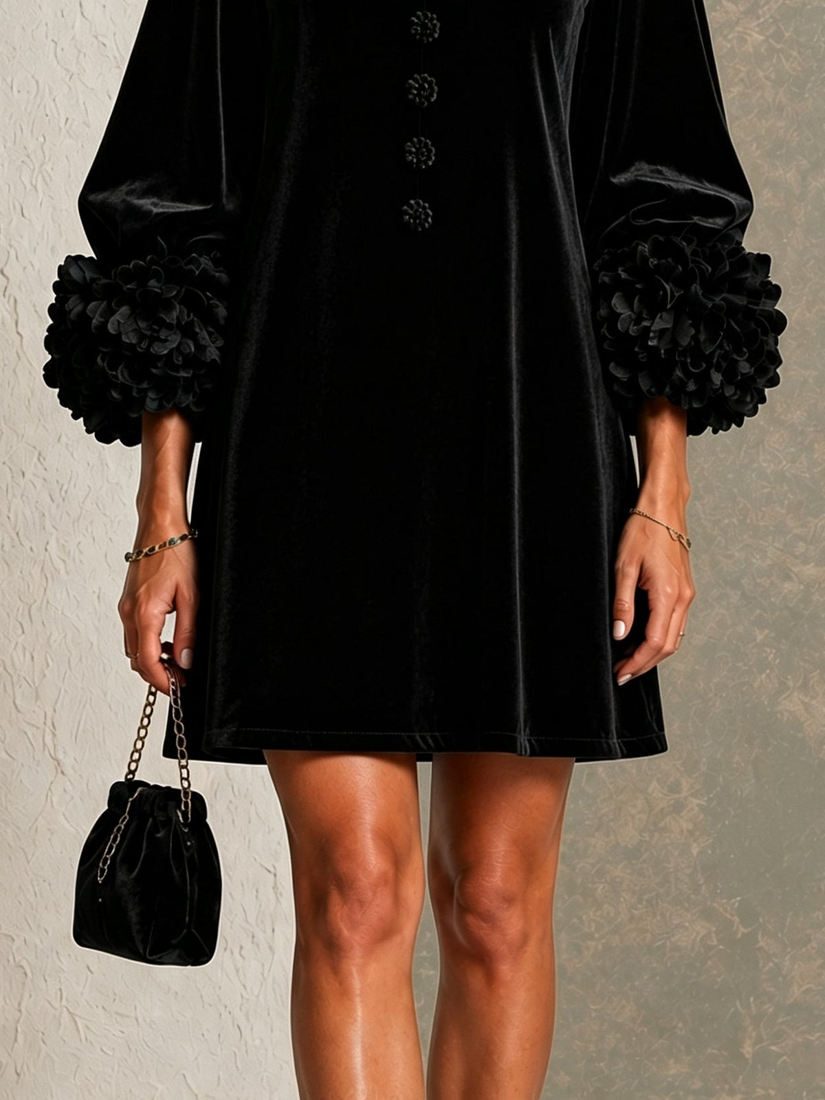 Éléonore™ | Robe courte élégante à manches bouffantes