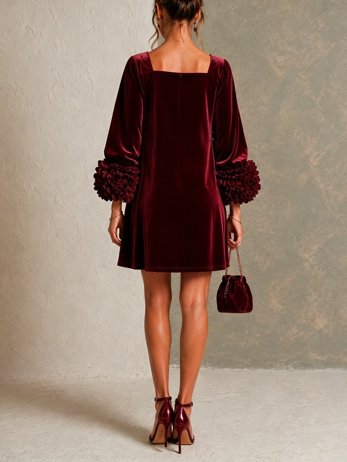 Éléonore™ | Robe courte élégante à manches bouffantes