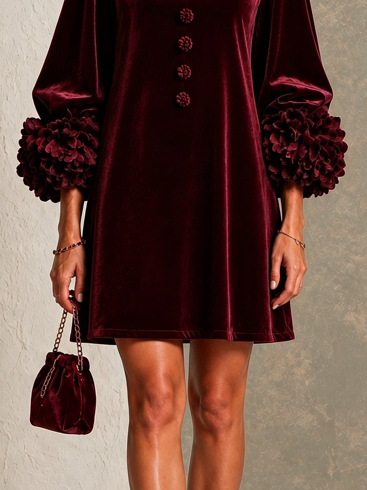 Éléonore™ | Robe courte élégante à manches bouffantes