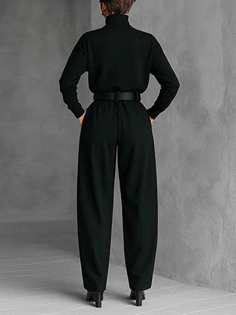 Ensemble col roulé et pantalon droit
