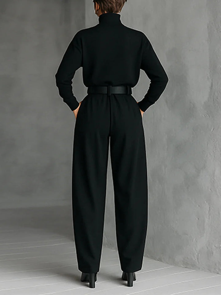 Ensemble col roulé et pantalon droit