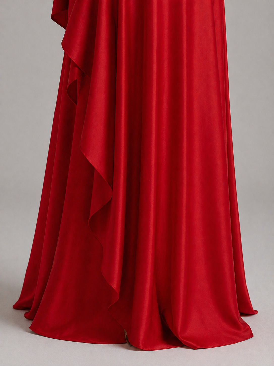 LÉANA – ROBE LONGUE SATINÉE À FENTE