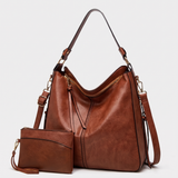 Héloïse – Sac hobo en cuir avec pochette