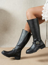 Bottes orthopédiques Camille noires à boucle