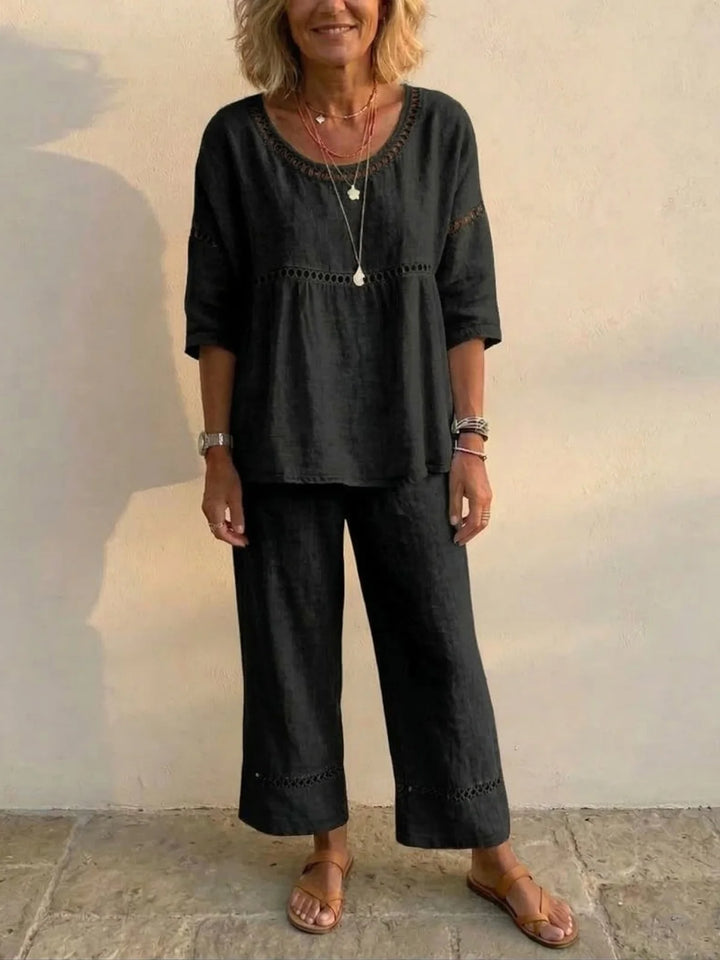 Colette™ | Ensemble en Coton Ajouré