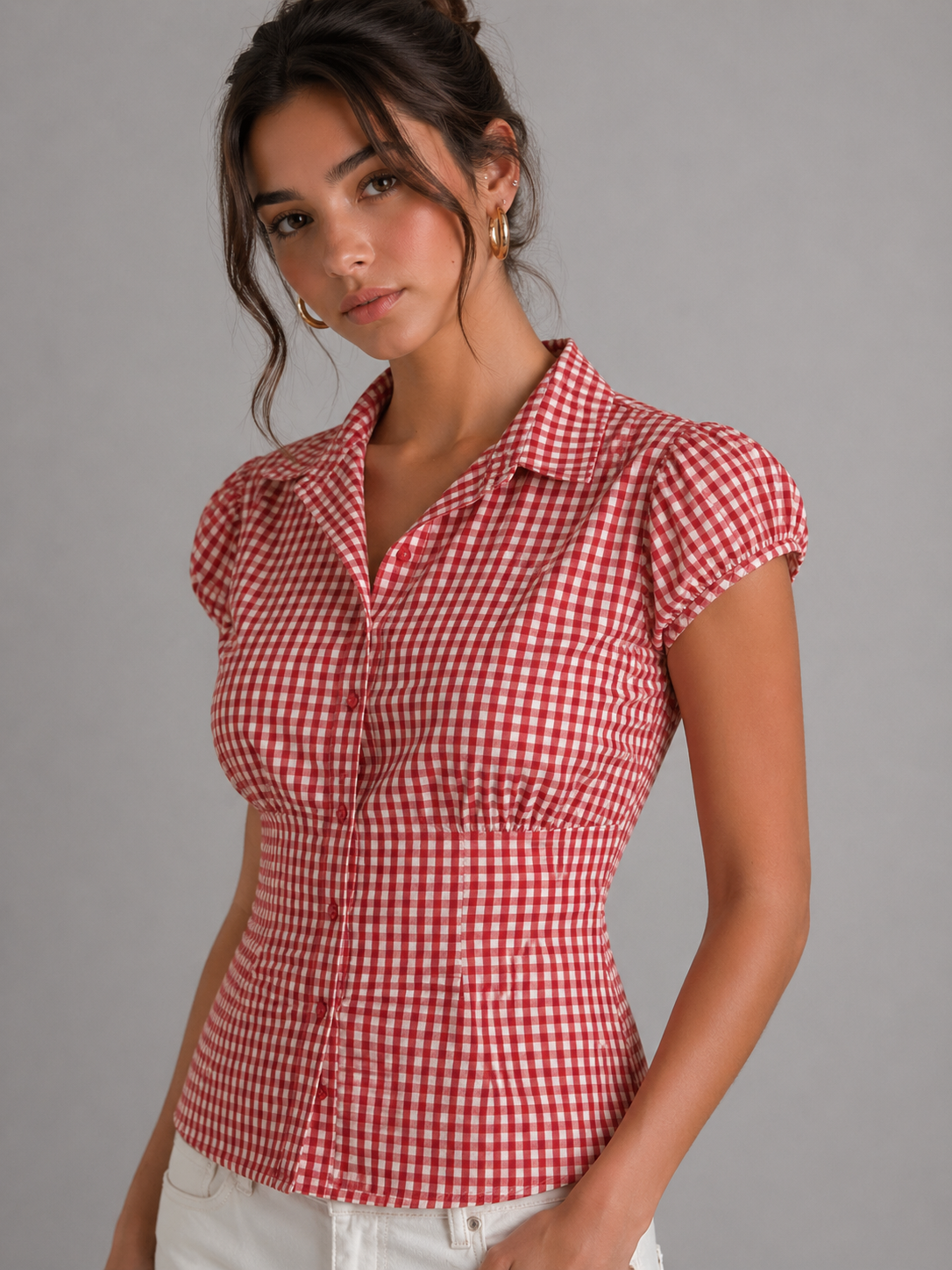 MAËVA – CHEMISE CINTRÉE À POIS
