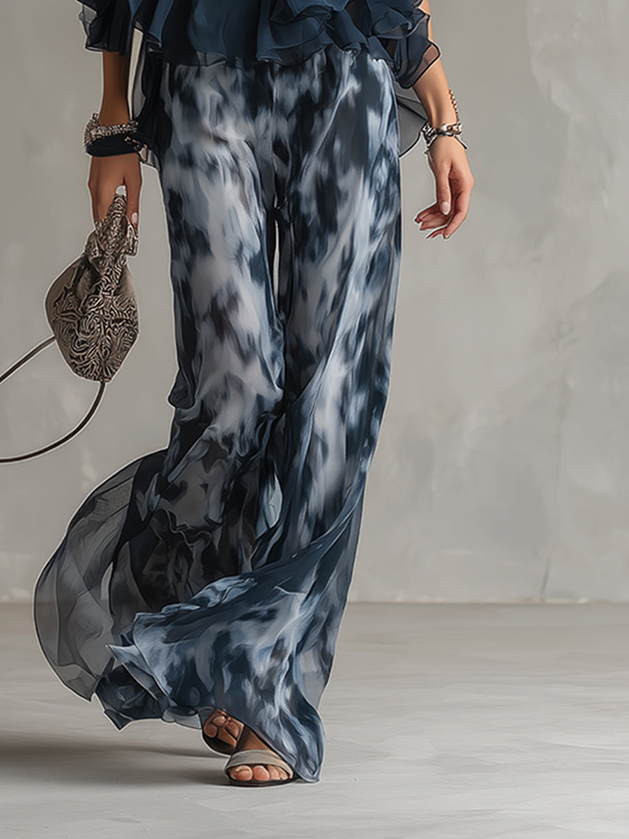 Élise | Ensemble élégant aérien avec top fluide et pantalon ample