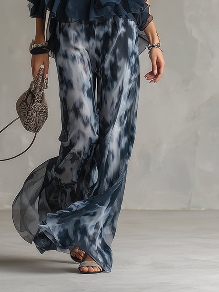 Élise | Ensemble élégant aérien avec top fluide et pantalon ample