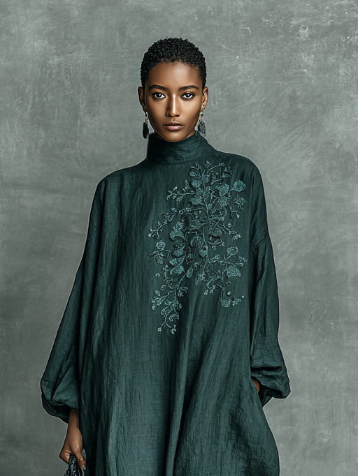Marie | Robe maxi ample à manches longues