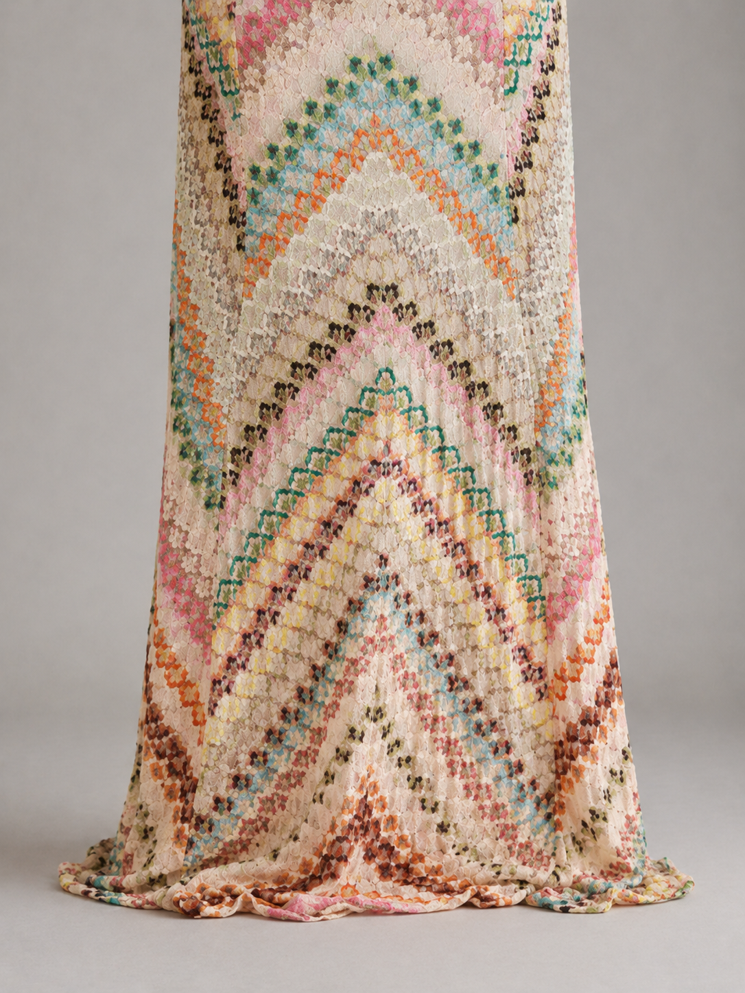 ZINERA - ROBE LONGUE CROCHET COLORÉ DOS NU