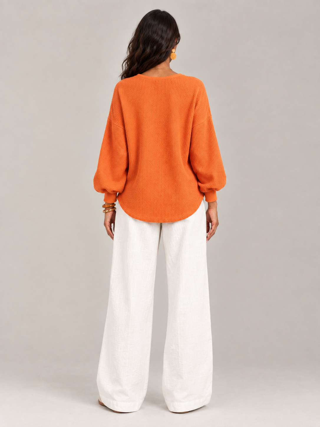 Félicité™ | Sweat-shirt Henley gaufré