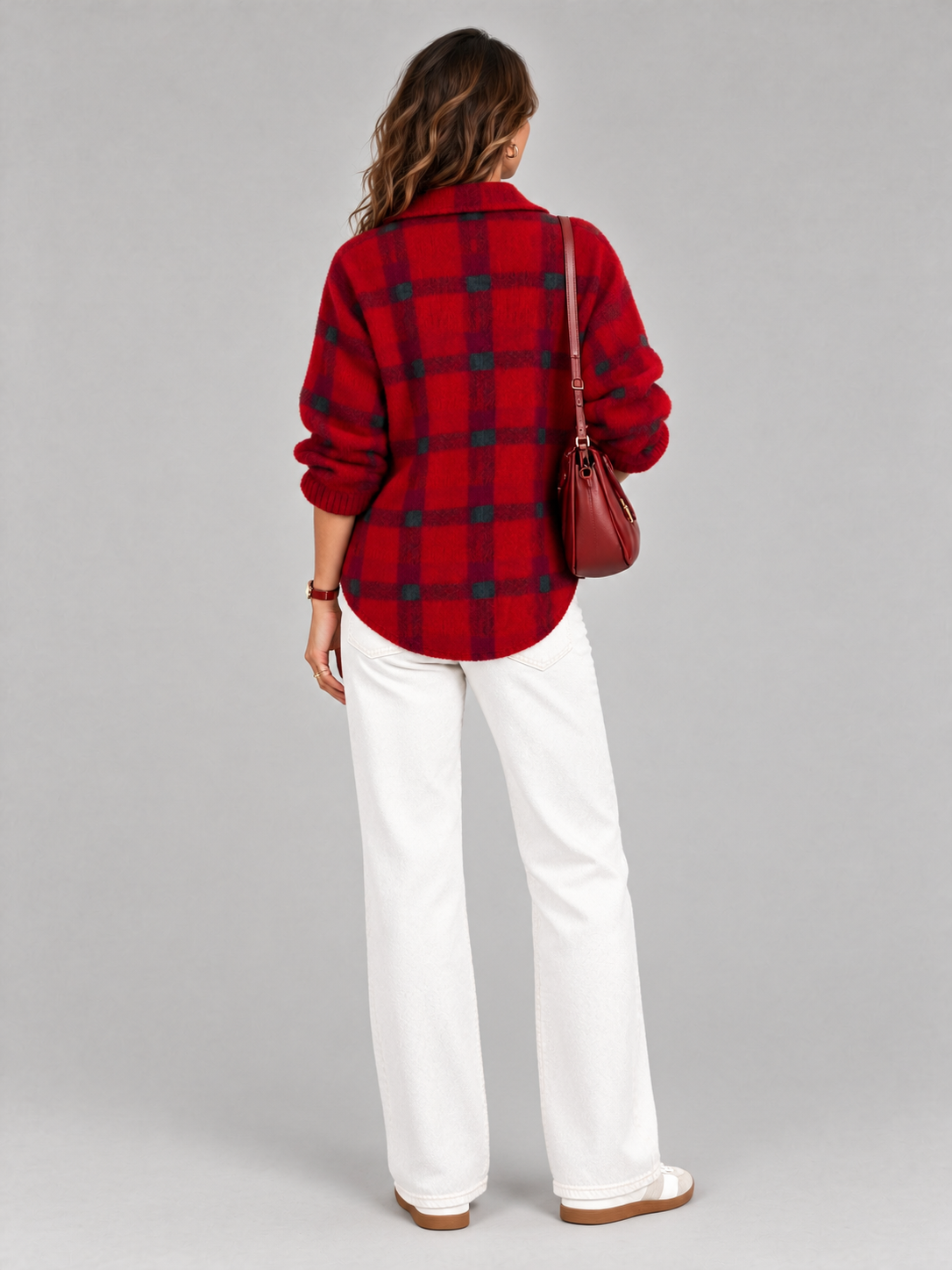 Capucine™ | Veste en tricot à carreaux