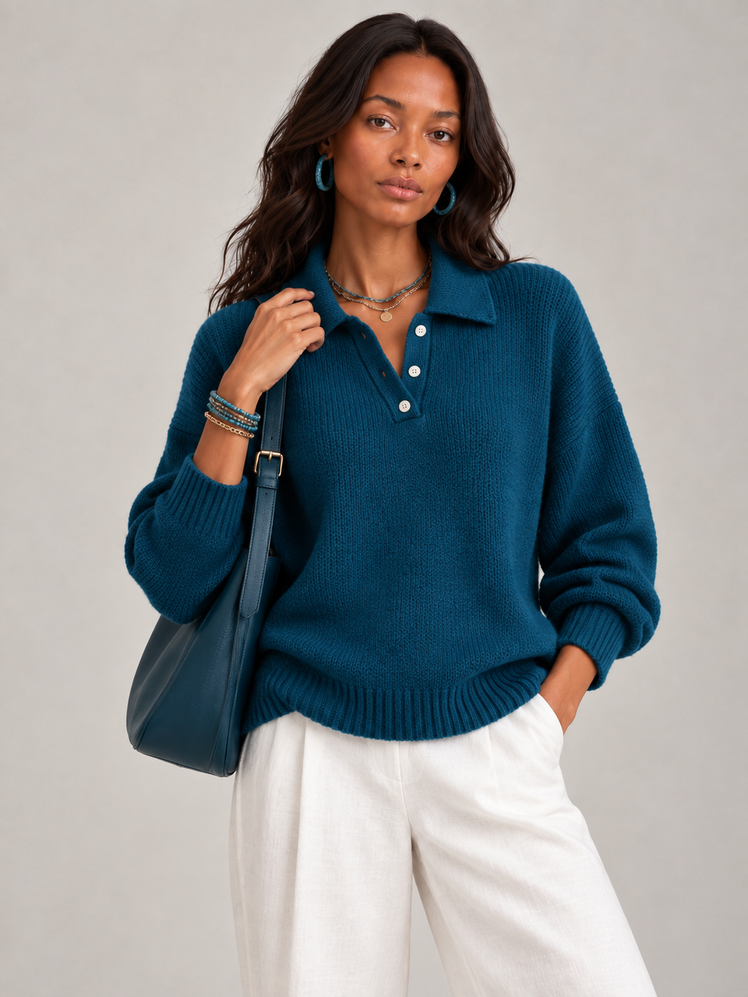 Marceline™ | Pull polo doux