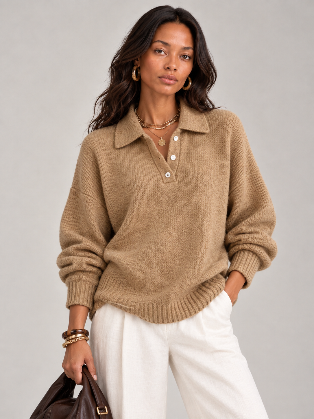 Marceline™ | Pull polo doux