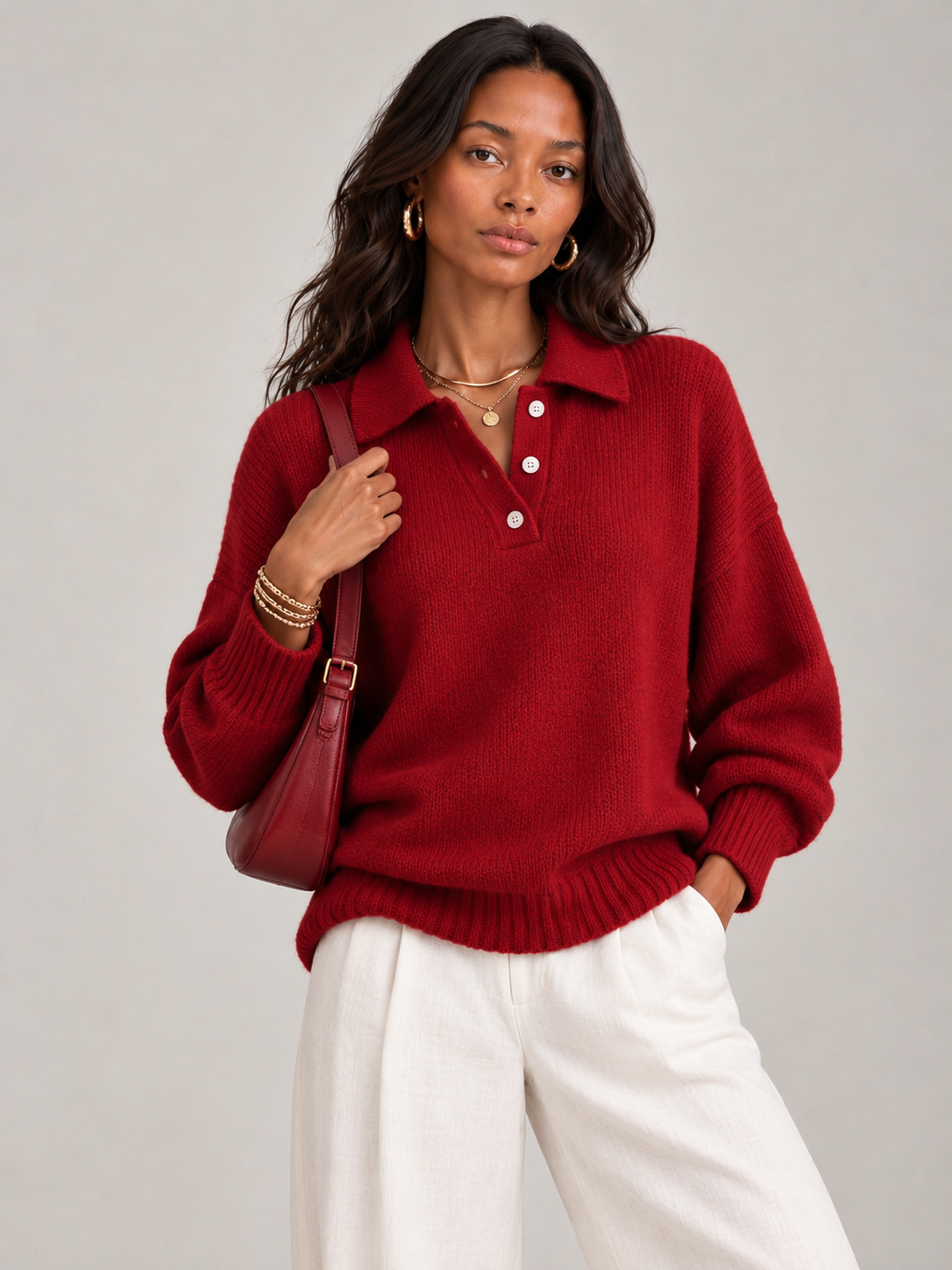 Marceline™ | Pull polo doux