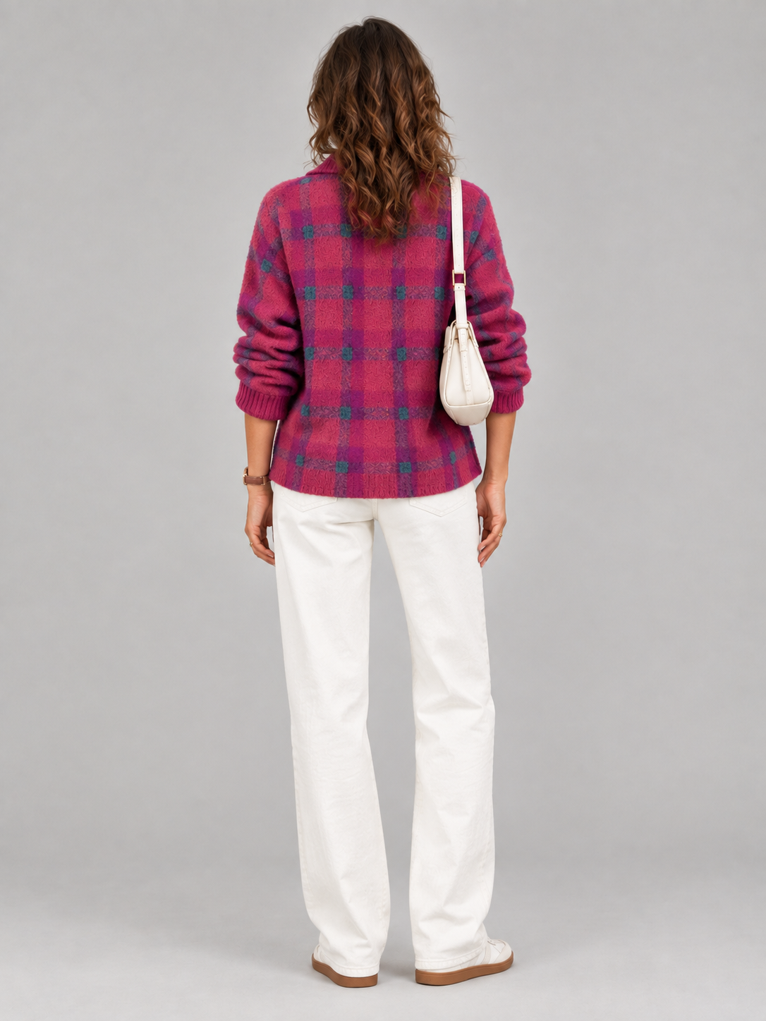 Capucine™ | Veste en tricot à carreaux
