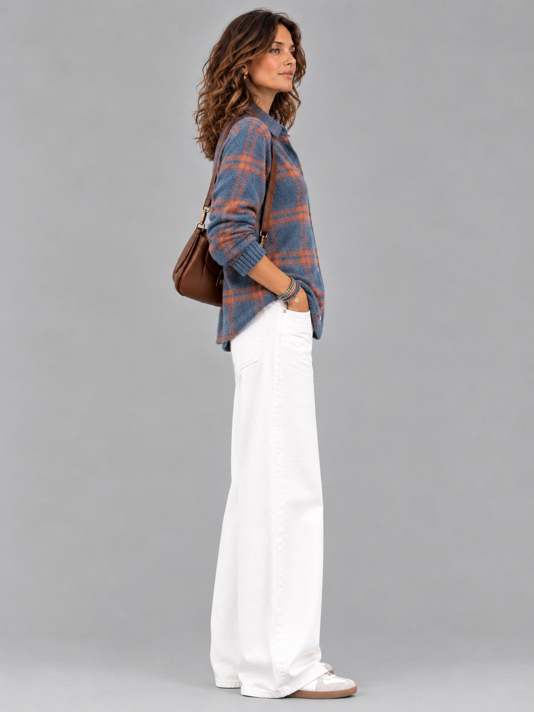 Capucine™ | Veste en tricot à carreaux