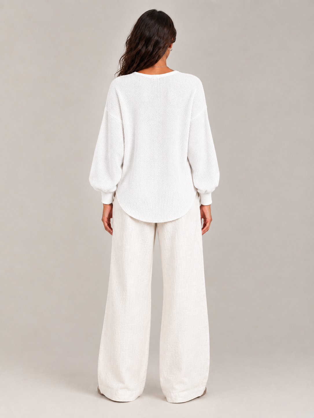 Félicité™ | Sweat-shirt Henley gaufré