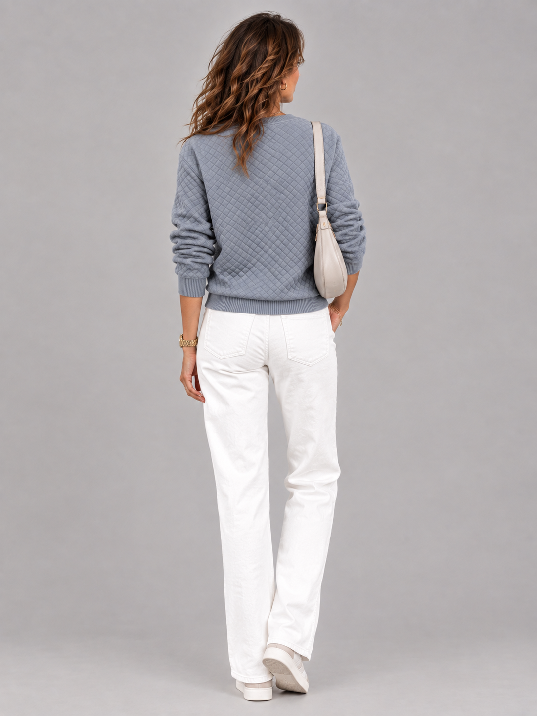 Léonie™ | Veste en tricot matelassée avec boutons