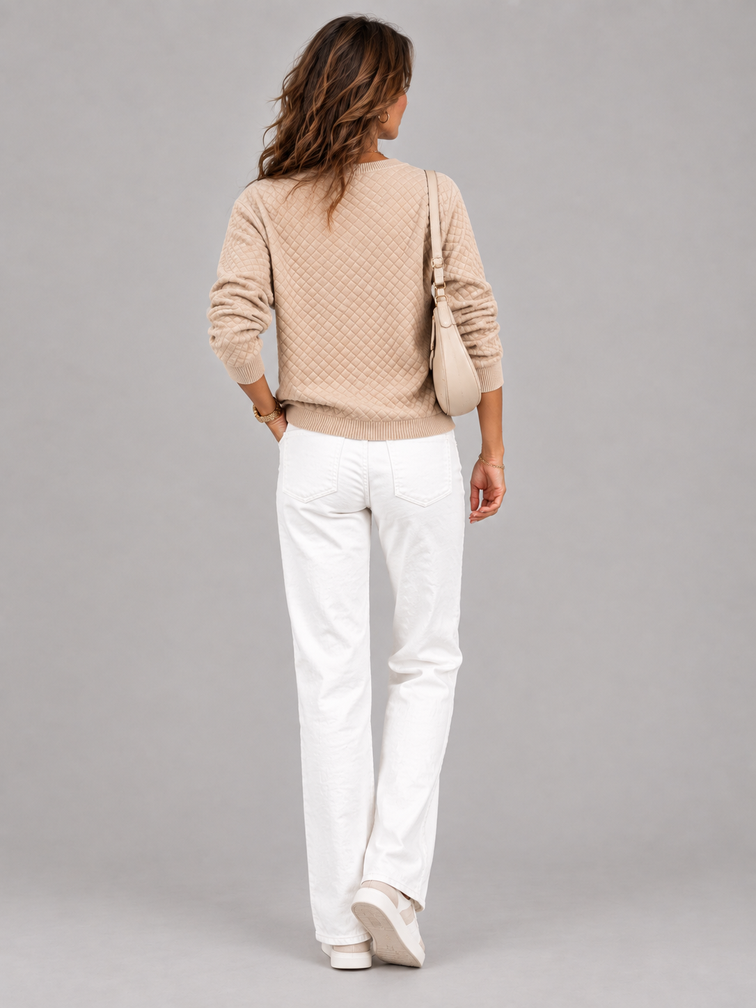 Léonie™ | Veste en tricot matelassée avec boutons