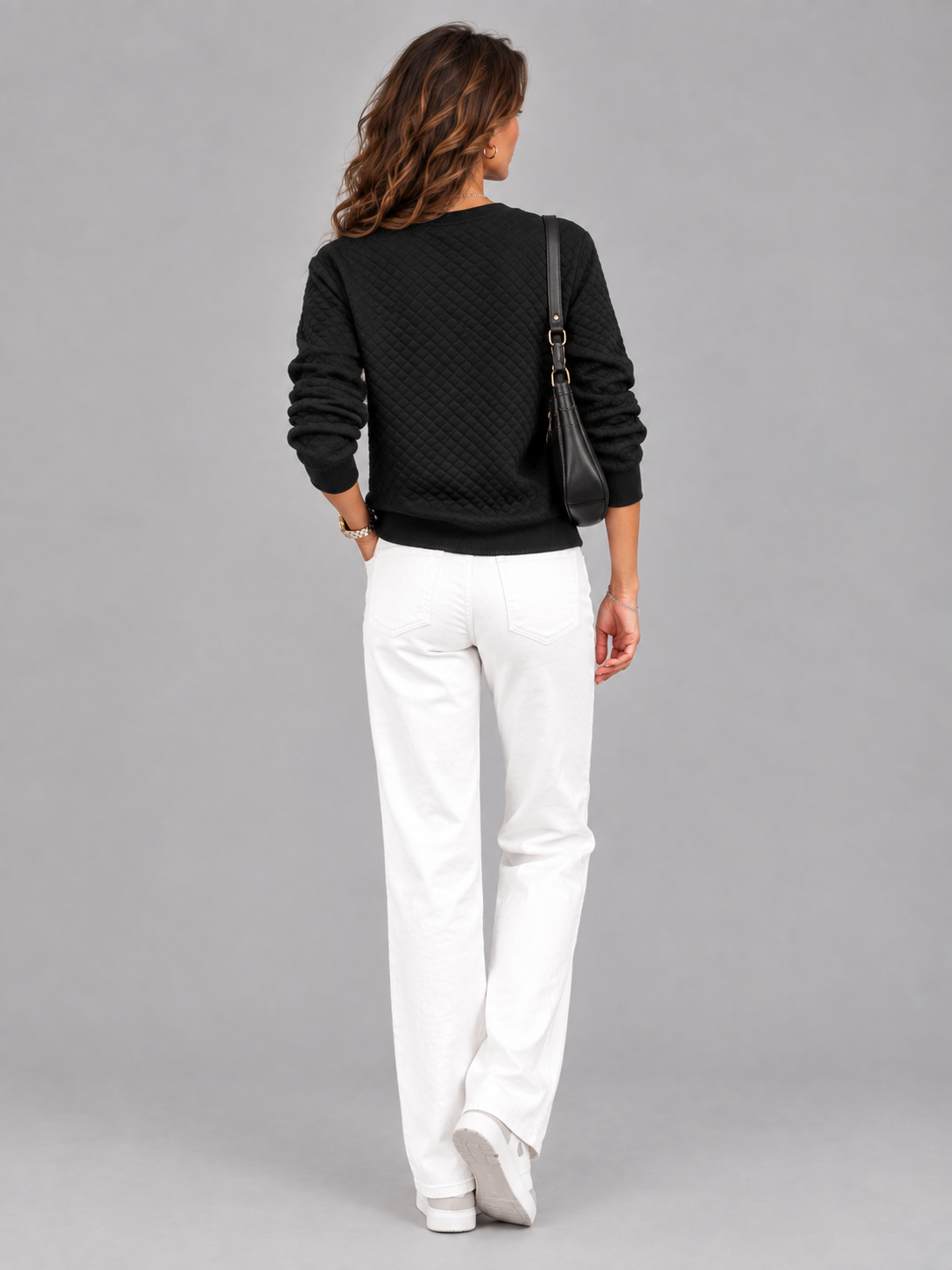 Léonie™ | Veste en tricot matelassée avec boutons