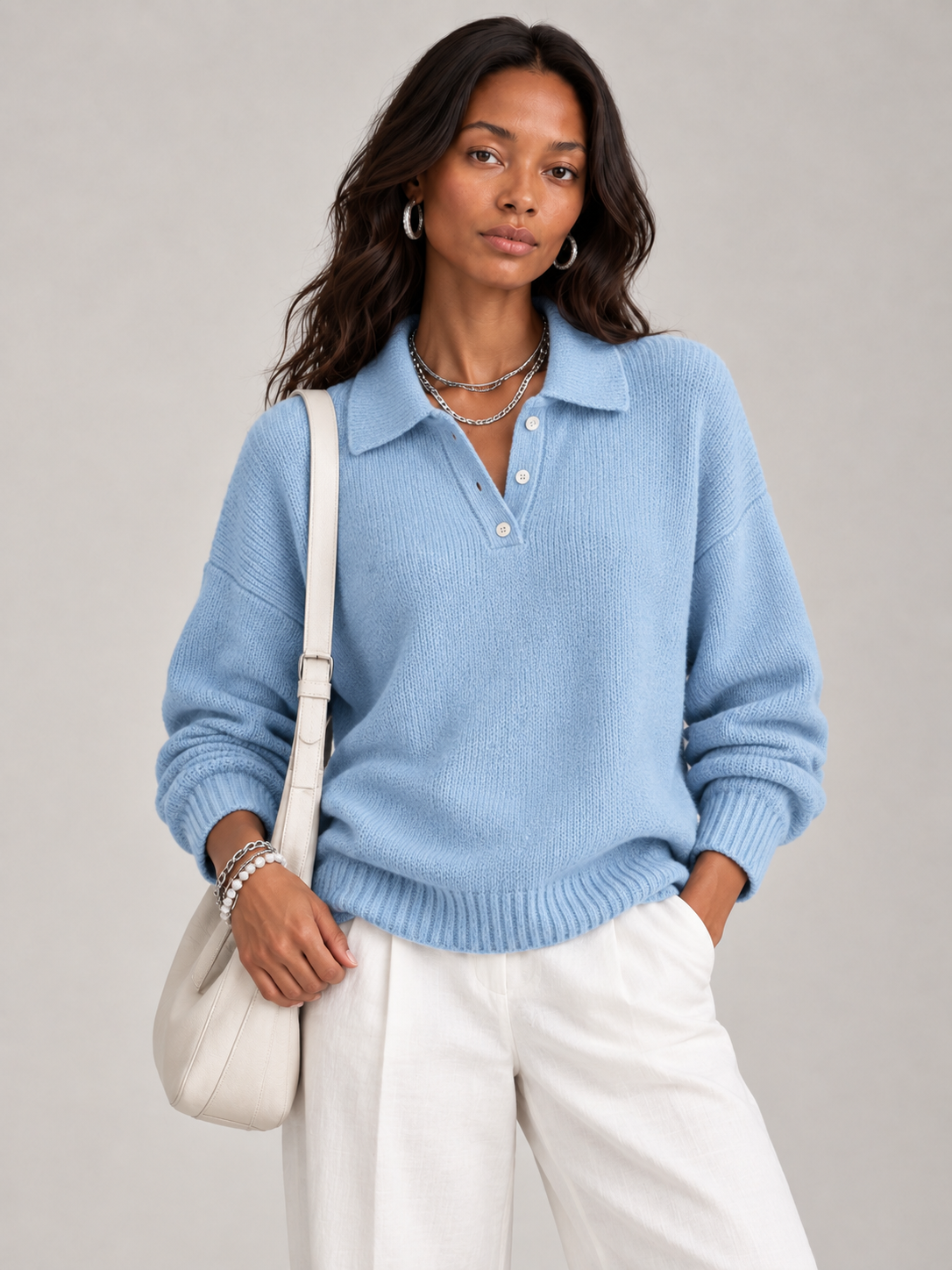 Marceline™ | Pull polo doux