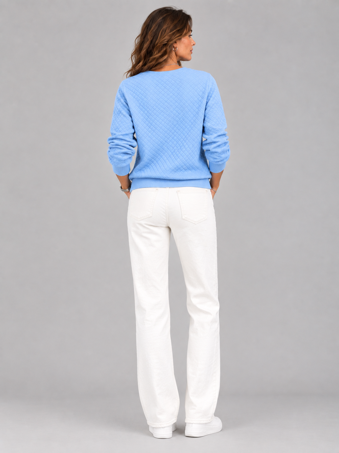 Léonie™ | Veste en tricot matelassée avec boutons