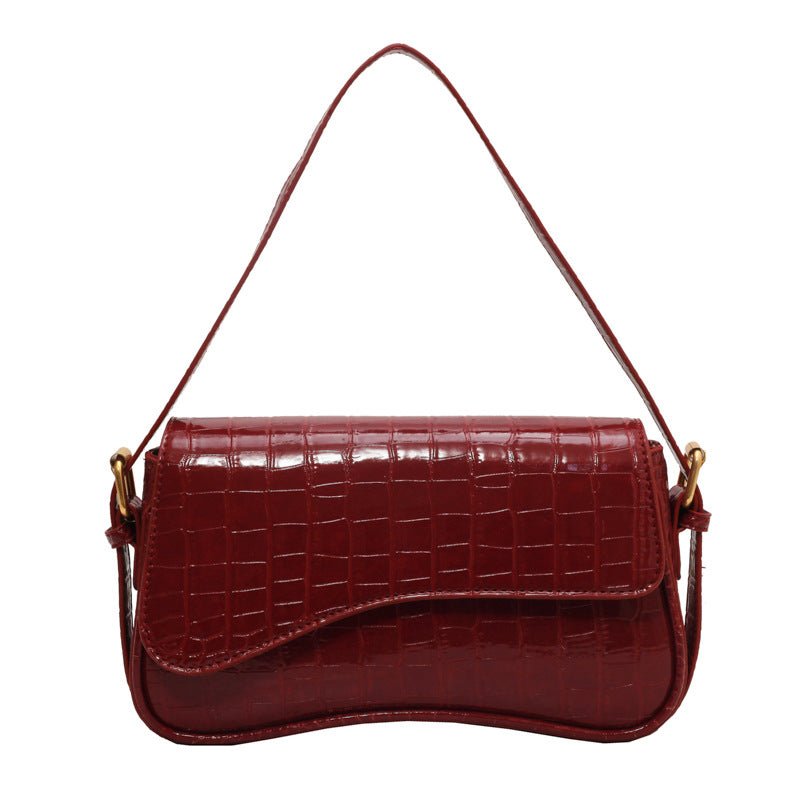 HARPER – SAC ROUGE EFFET CROCO ÉLÉGANT