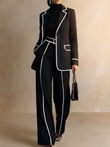 Odette ensemble blazer et pantalon noir – vue de face