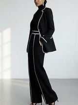 Odette ensemble blazer et pantalon noir – vue de côté