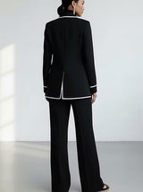 Odette ensemble blazer et pantalon noir – vue de dos
