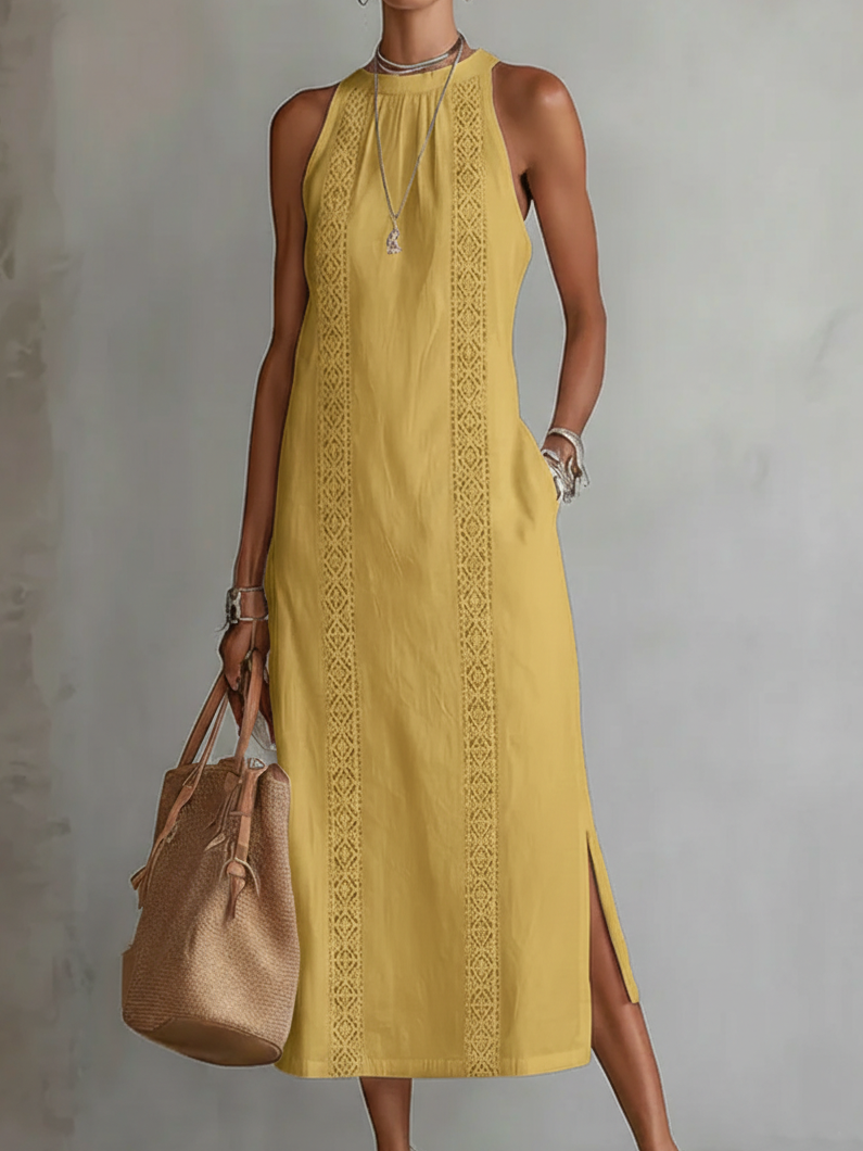 Pure Élégance | Robe Longue Sans Manches