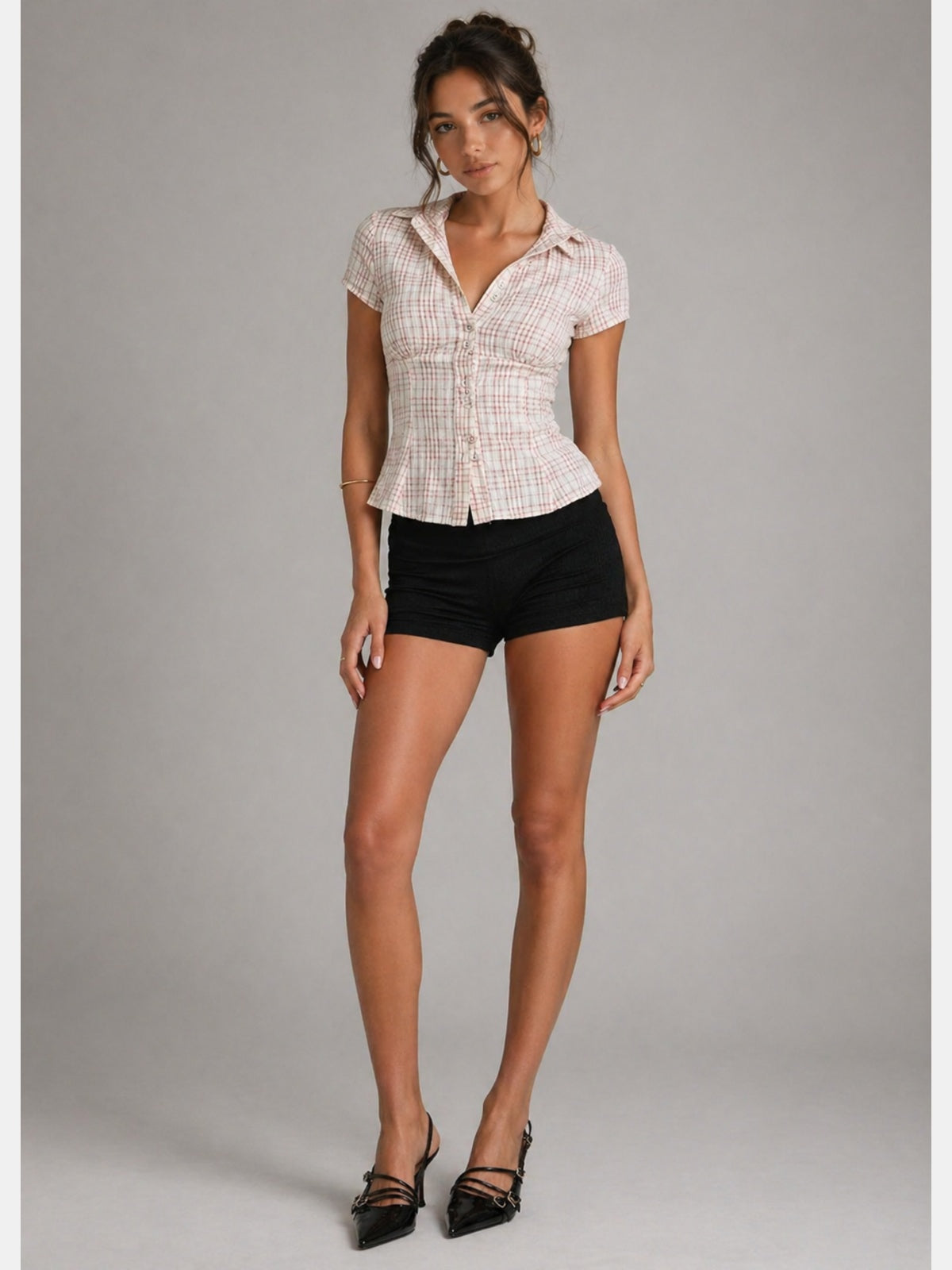 ÉLISE – CHEMISE CINTRÉE À CARREAUX