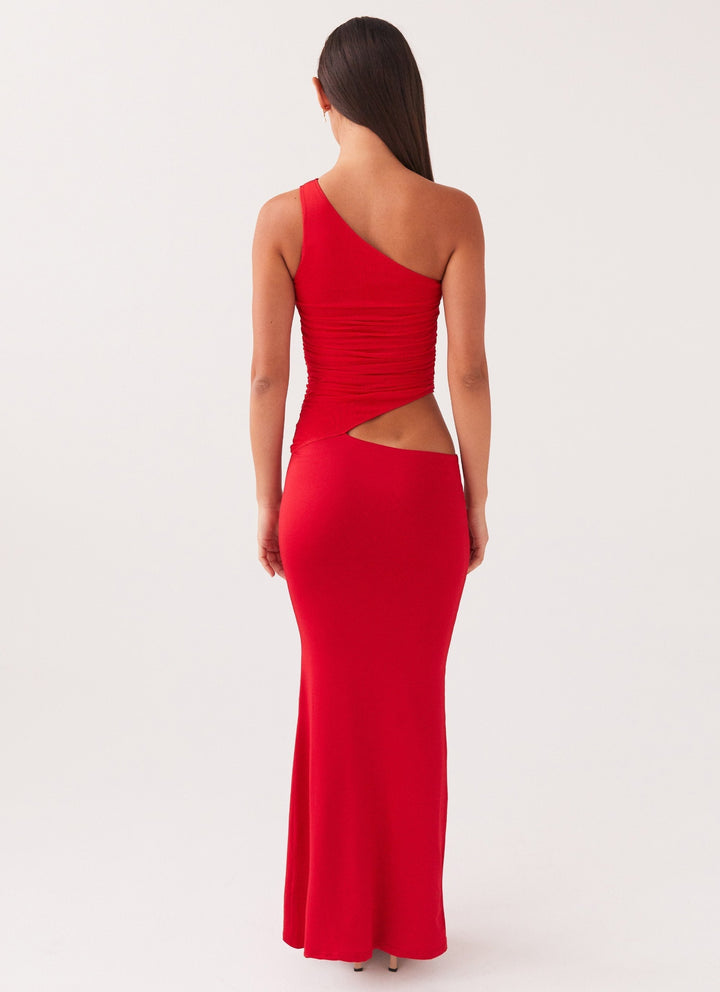 CHLOÉ NOIRE – ROBE LONGUE ASYMÉTRIQUE
