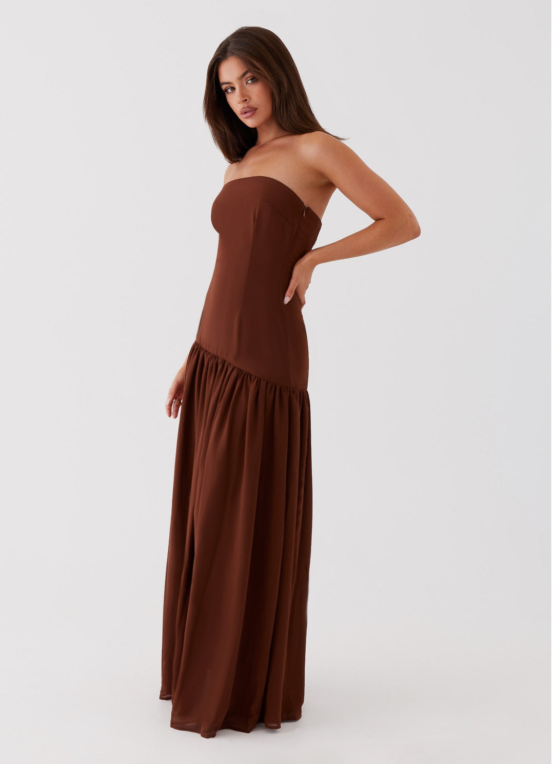CLARA | ROBE LONGUE BUSTIER FLUIDE