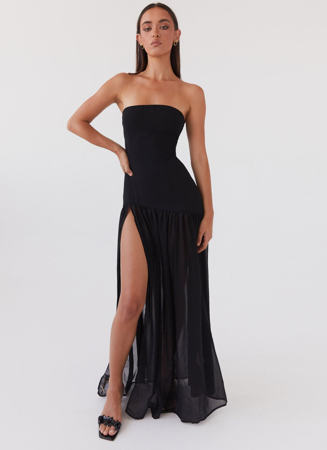 CLARA | ROBE LONGUE BUSTIER FLUIDE