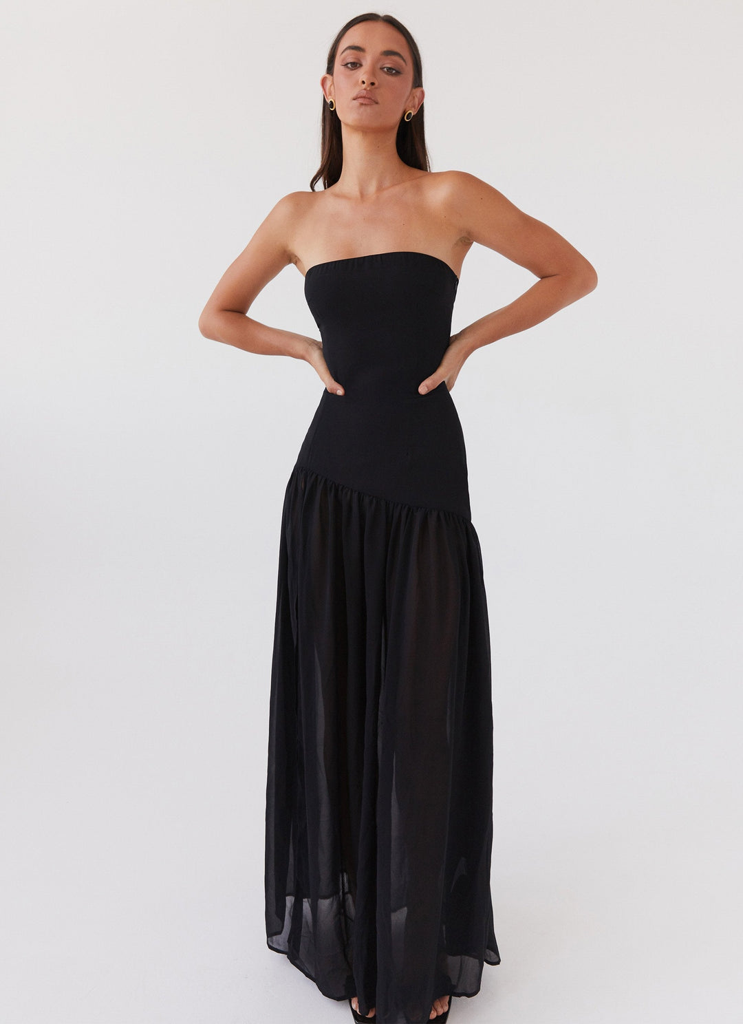 CLARA | ROBE LONGUE BUSTIER FLUIDE