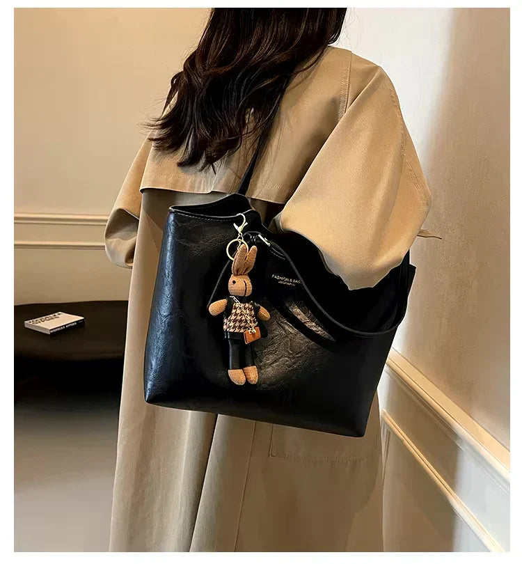 ANNE – SAC CABAS ROUGE CLASSIQUE