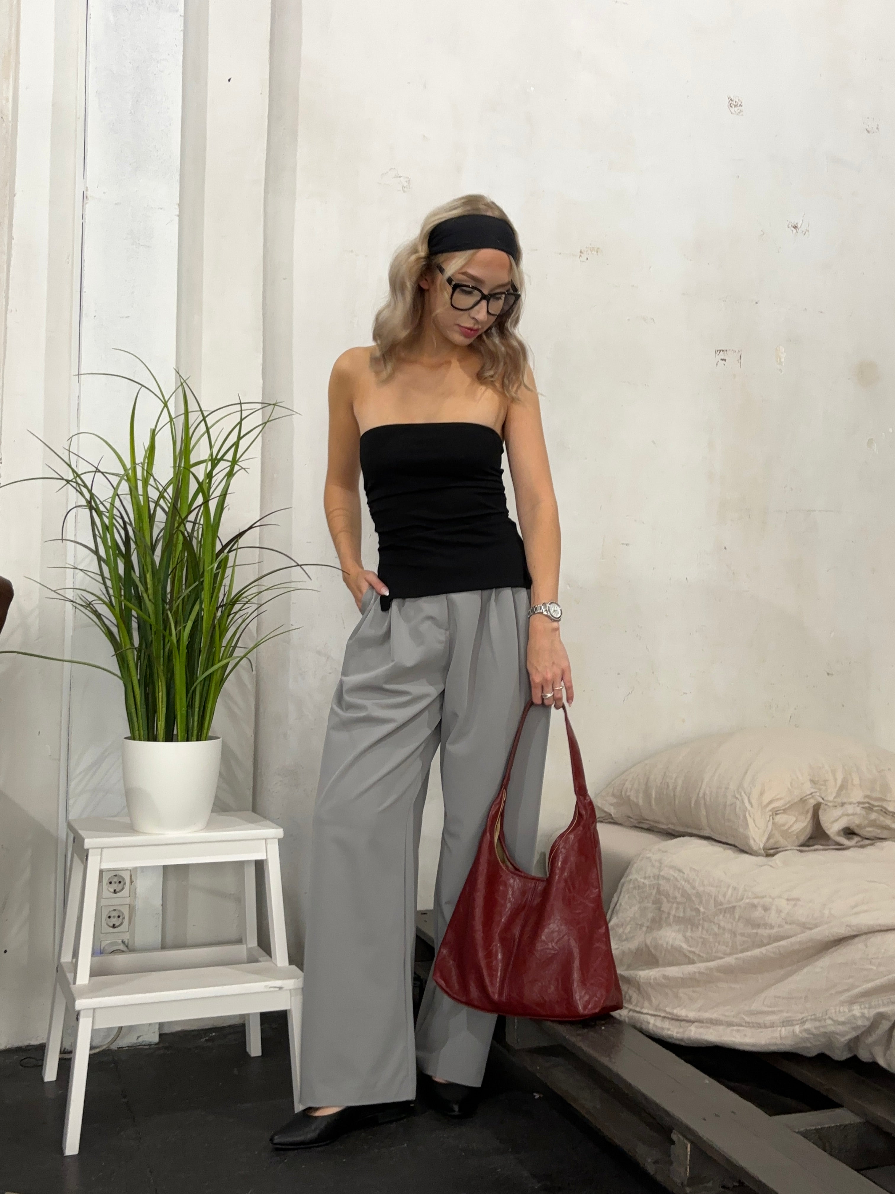 LÉA – SAC ÉPAULE ROUGE SOUPLE