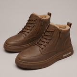 Solange – Baskets montantes fourrées en cuir